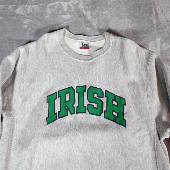 Vintage Lee Cross Grain Irish Crewneck Pullover Sweater Mens L Tall Fit READ! - Picture 2 of 11